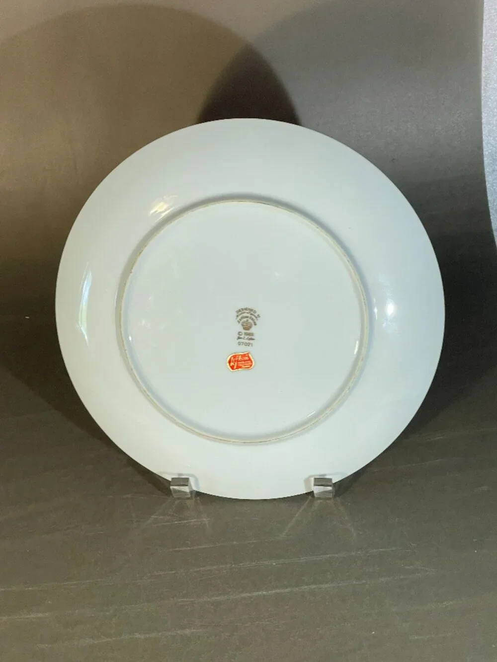 Lefton China Happy Anniversary Plate w/Rose & Bell Pattern, Gold Trim (inv#1575)